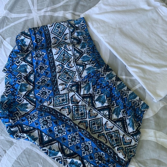 Blue Patterned Shorts - Picture 2 of 4